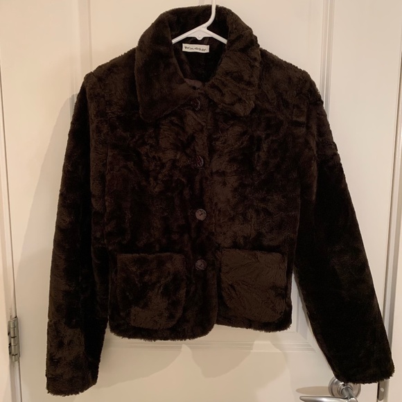 Miss Selfridge UK Faux Fur Lined Short Coat Size XS - Picture 1 of 11